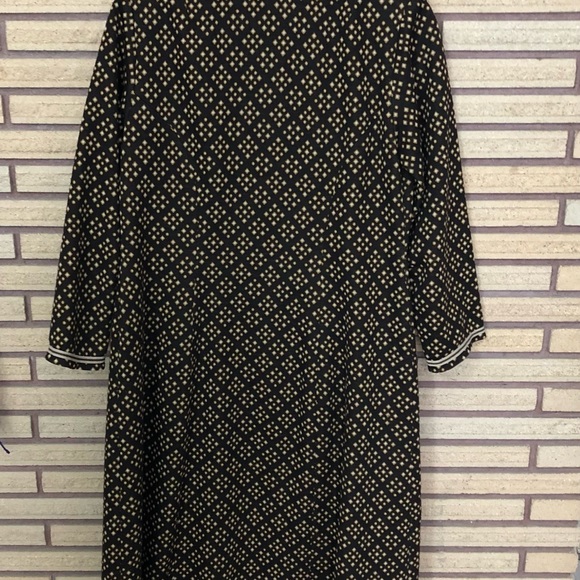 Vintage Patterned Midi Thick Knit House Dress - Bust 40 - Size 10 - 12 - Picture 10 of 10